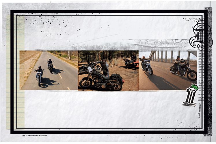 Harley-Davidson Dark Custom campaign photography
